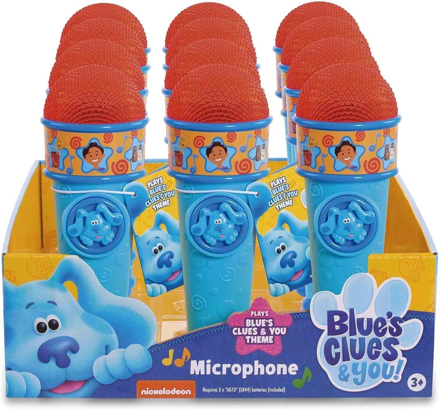 Blu e suggerimenti Microfono blu Indizi blues Giocattolo per cani cartone animato per ragazzi e ragazze dai 3 anni in su Giocattoli multicolori per bambini Naty Shop