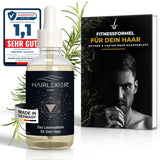 Hairlexier Rimedio per la Crescita dei Capelli per Donne - Olio per capelli al rosmarino, Olio per capelli all'olio di ricino, Olio di lavanda, Siero naturale per capelli contro la caduta diffusa dei capelli, Supporta la crescita dei capelli, Vegano e biologico + Manuale per la cura dei capelli Naty Shop Men