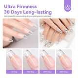 Saviland Colla solida per punte per unghie: 2 pezzi 15G Colla per unghie artificiali Colla extra forte Pressa sulle unghie Colla UV Gel Colla per unghie per donne Salone di casa Lampada UV/LED fai da te polimerizzata