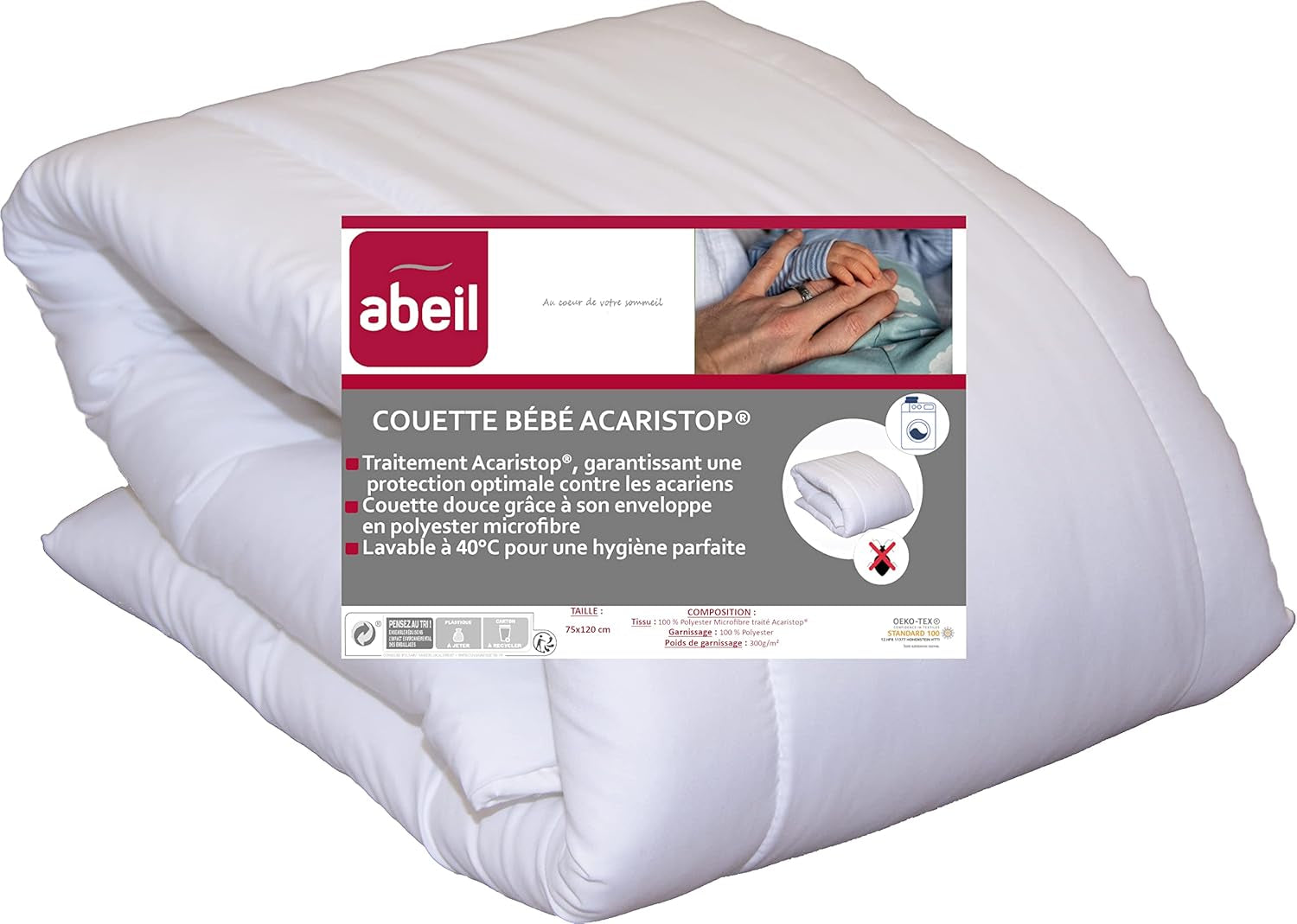 Copripiumino Acaristop Con effetto antiacaro e antibatterico, bianco, 240 X 260 cm Naty Shop piumini e trapunte 75X120 Cm (lotto di 1)