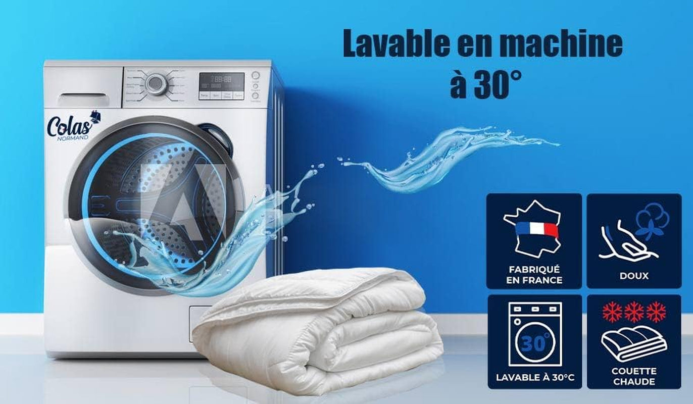 COLAS NORMAND Trapunta, 200 X 200 Cm, cotone biologico e lana Merino, calda, lavabile in lavatrice a 30 °C Piumini e trapunte Naty Shop