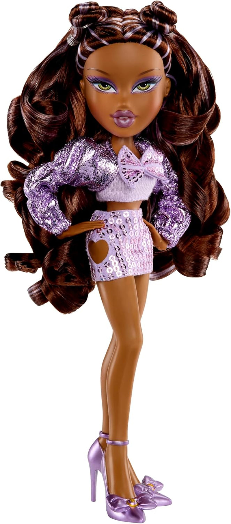 BRATZ Pop Starz Sasha – Bambola alla moda con portachiavi da collezione, vestito e accessori musicali