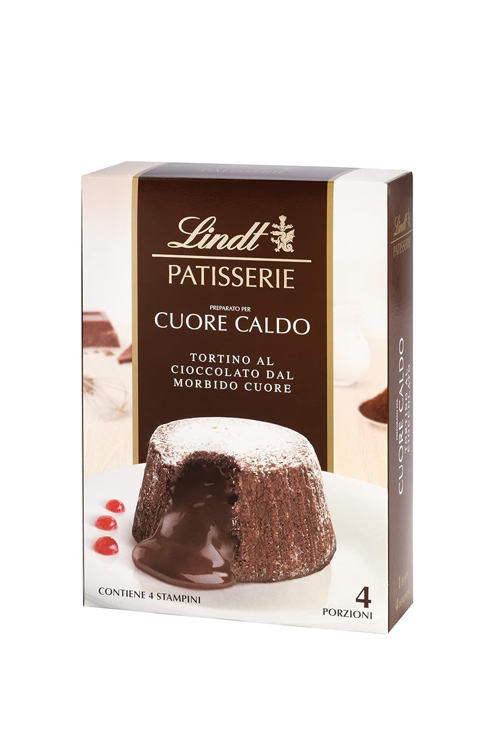 Lindt & Sprüngli Feines Backen Kuchenmischung, Backmischung, 8 Portionen, Lactosefrei, 400 G Miscela per cuocere e cucinare Naty Shop Lava Cake