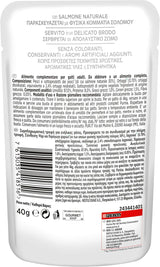 Crystal Delicate Suppenfond für die Katze, mit natürlichem Lachs, garniert mit Gemüse, 40 g, 32 Stück