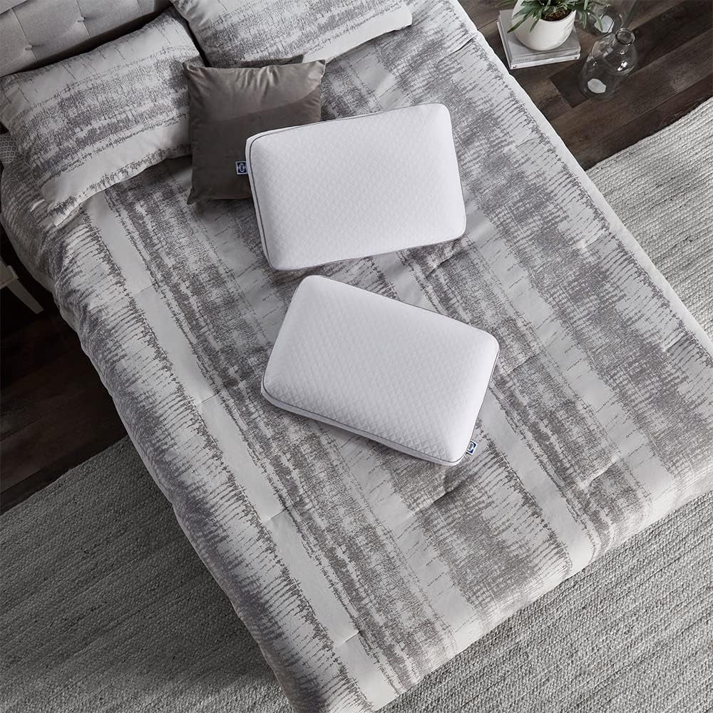 Sealy Essentials Cuscino in memory foam standard bianco 2 pezzi Naty Shop Cuscini standard