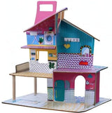 Casa delle bambole in legno per bambini Olivia's Little World 360, bambole da 3,5 pollici e 12 accessori, multicolore TD-13260C