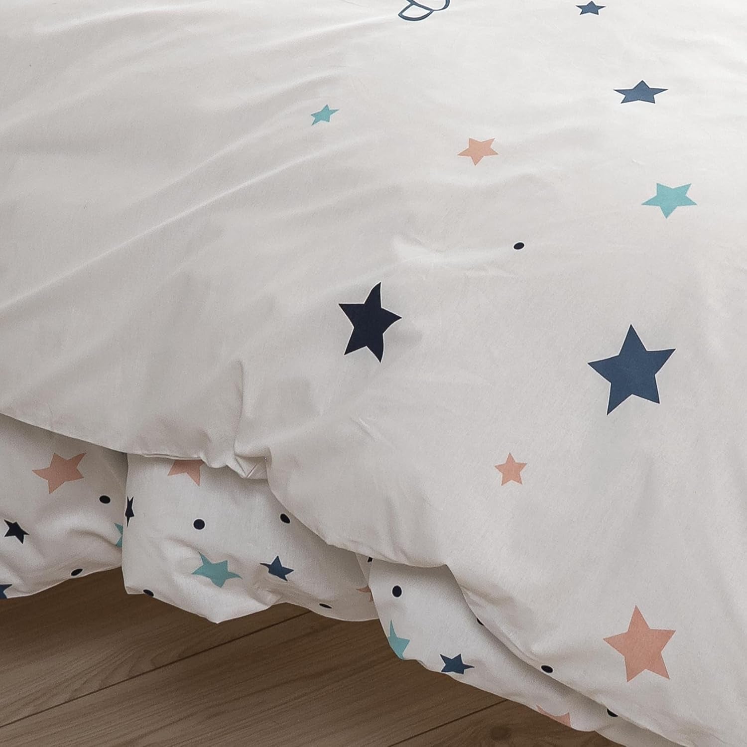 Set biancheria da letto per bambini, reversibile, Stars Bedding - bambini Naty Shop