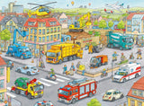 Puzzle per bambini Ravensburger - 10558 Veicoli in città - Puzzle per bambini dai 6 anni da 100 pezzi in formato XXL Puzzle Naty Shop