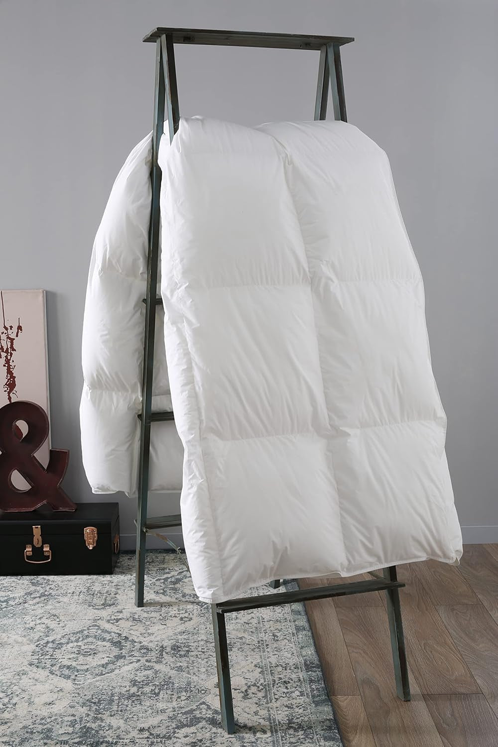 DODO 40381220 Coperta Helsinki, esterno cotone percalle, imbottitura piumino d'anatra/pelle, 240 Cm 220 Cm, bianco Piumini e trapunte Naty Shop