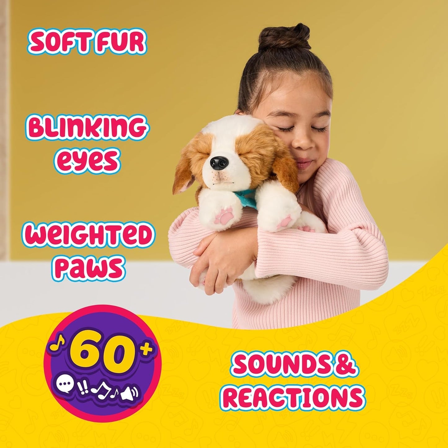 Little Live Pets My Really Real Puppy – Patch; Cucciolo interattivo; oltre 60 suoni/reazioni; aspetto realistico; 1 di 72 varianti; set da gioco con borsa per il trasporto; batterie incluse; dai 5 anni in su