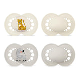 Ciucci MAM originali | Lunedì 6-16 | Set ciuccio per neonati e bambini piccoli | Accettazione 94% | Aiuta a prevenire l'allineamento indesiderato dei denti | Ciucci per bambini in silicone SkinSoft | Leopardo/Zebra | Confezione da 4