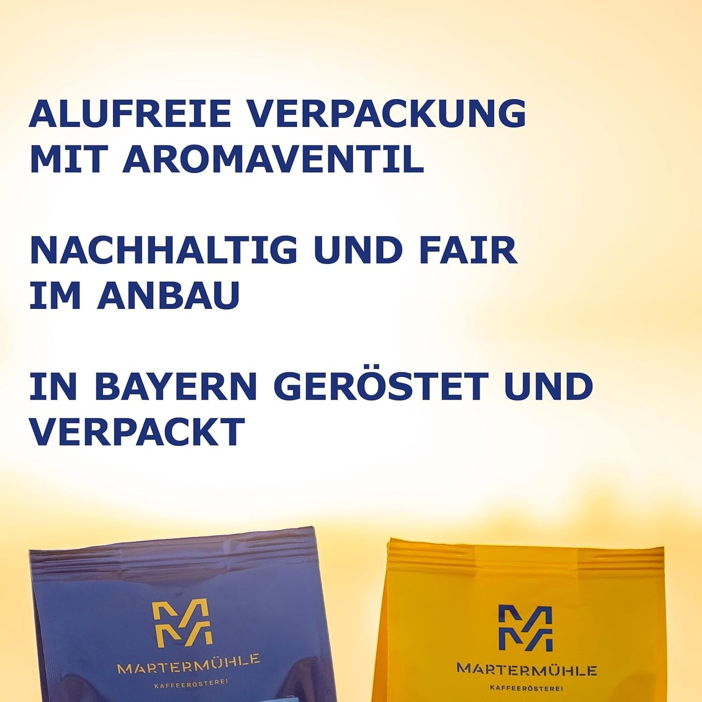Chicchi di caffè espresso Martermühle Cioccolato 500g Forte | Arabica/Robusta | Gusti: Noci di macadamia, cioccolato al latte | Chicchi di caffè espresso interi tostati leggermente, bassa acidità