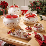 Villeroy & Boch Toy's Delight Terrina, 3 litri, porcellana Premium, bianco/rosso