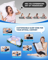 SUPA MODERN Cuscino in Memory Foam Cuscino rinfrescante per chi dorme sul fianco 60X40 Cuscino ortopedico per la parte posteriore dello stomaco, per alleviare il dolore al collo, Cuscini cervicali ortopedici Naty Shop