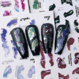 Adesivi per unghie in marmo 6 colori adesivi autoadesivi argento bronzer adesivi per unghie in marmo sbocciato Adesivi per unghie in marmo 3D accessori di design adesivi per nail art set di adesivi per unghie lamina per unghie