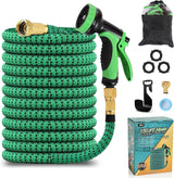 Tubo da Giardino Estensibile da 45 m, Tubo Flessibile per Acqua Retrattile Automatico, 10 Tipi di Spruzzo, TPE 2500D, Connettori in Metallo, Per Giardini Molto Grandi, Agricoltura, Pulizia