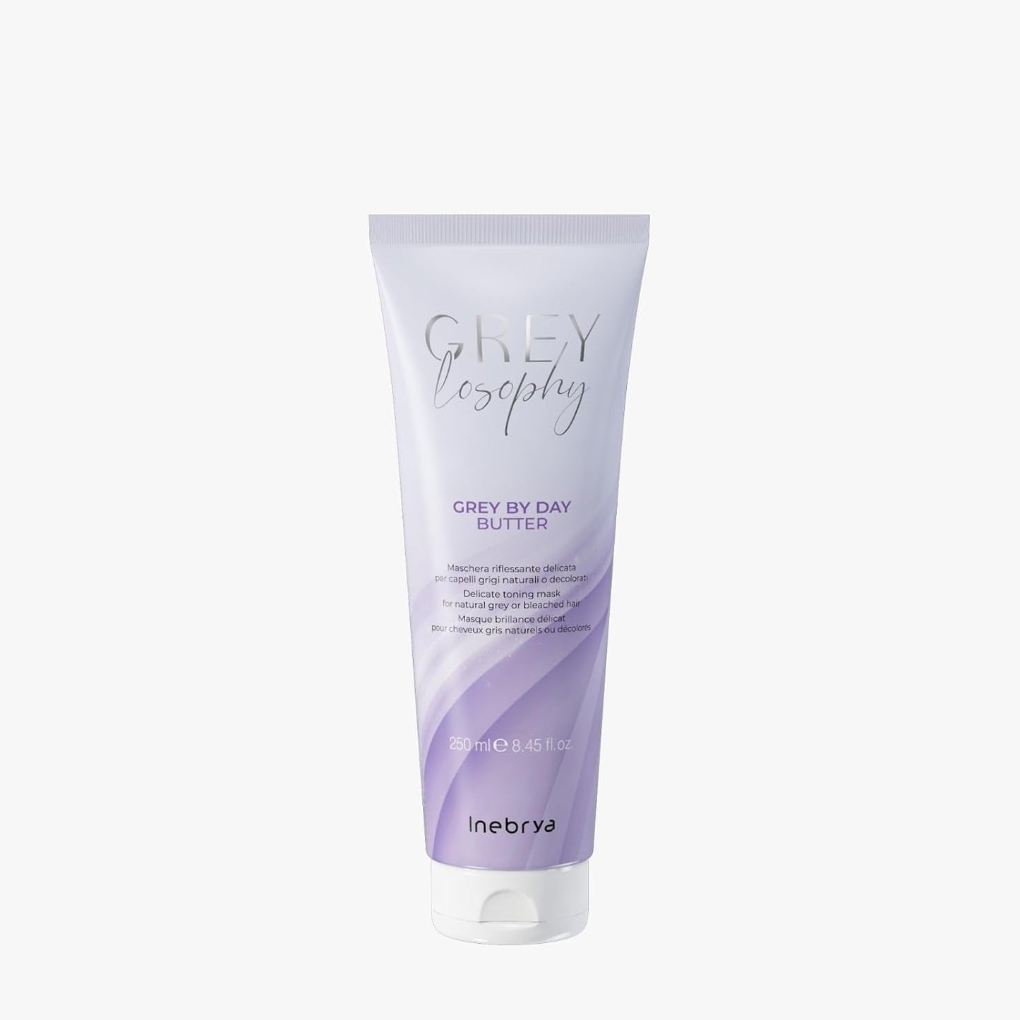 Inebrya Greylosophy Maschera per riflessi delicati per biondo grigio naturale o biondo platino, 250 ml Naty Shop Hair Mask Titolo predefinito