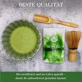 Polvere di Matcha biologica per tè e Matcha Latte - Qualità cerimoniale premium dal Giappone - Tè verde Kissui originale - 30g