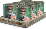 LEONARDO Alimento Umido [6x800g Anatra] | Cibo umido per gatti senza cereali | Cibo in scatola umido completo