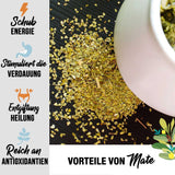 ORIGEENS BIO YERBA MATE alle arance 200 G - Tè fruttato I Tè Yerba Mate biologico non tostato, senza gambi e polvere I Bevanda energizzante e disintossicante
