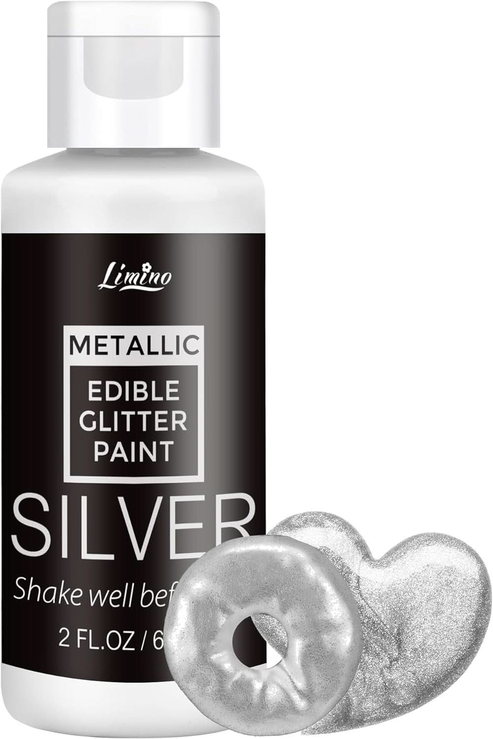 Glitter liquidi commestibili, 60 ml Naty Shop Argento