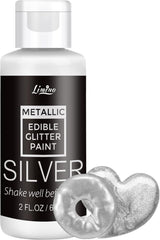 Glitter commestibili liquidi - 6 colori metallici, polvere glitter commestibile liquida per decorare torte, dolci, macaron - colorante alimentare metallizzato, colori glitter per biscotti, fondente, torte, muffin