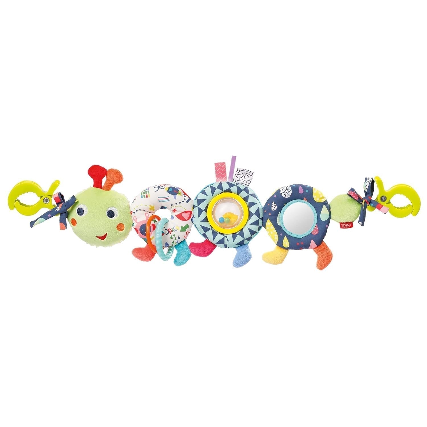 Fehn catena per giostrina Panda Baby Mobile - catena per giostrina con simpatici personaggi - giocattolo flessibile da appendere - giocattolo per passeggino per neonati e bambini da 0+ mesi Baby Toys Naty Shop Caterpillar