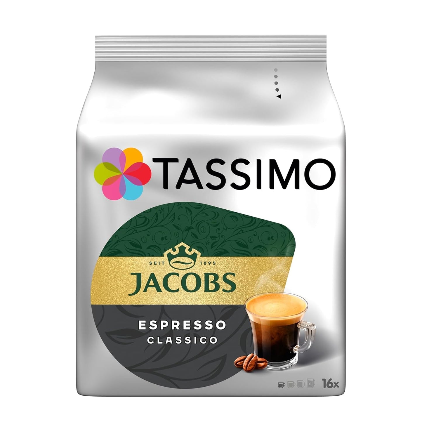Tassimo Kapseln Jacobs Espresso Classico, 5 x 16 cialde, 80 Kaffeekapseln