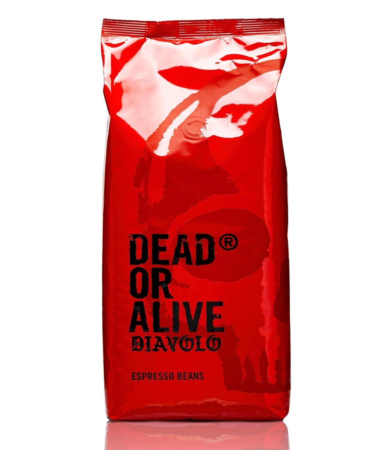 DEAD OR ALIVE DIAVOLO – Espresso Extra Fondente – 100% Robusta – Estremamente Forte – Bassa Acidità – Crema Stabile – Fagioli Interi 1kg – Arrosto Napoli