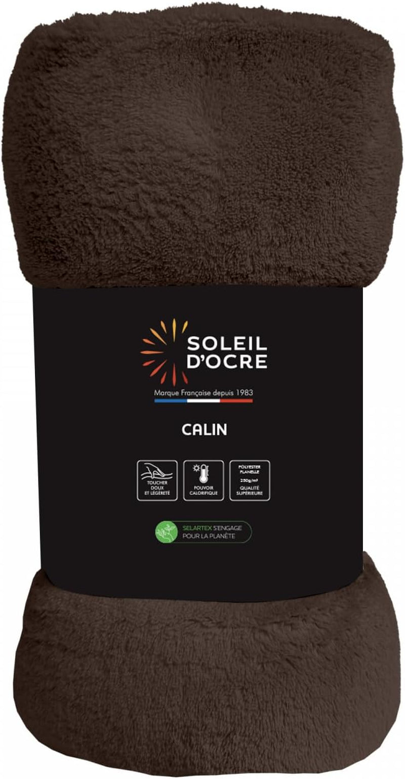 Soleil D'Ocre, coperta in flanella, 220 X 240 Cm, Calin, marrone Piumini e trapunte Naty Shop Marrone 220 X 240 Cm