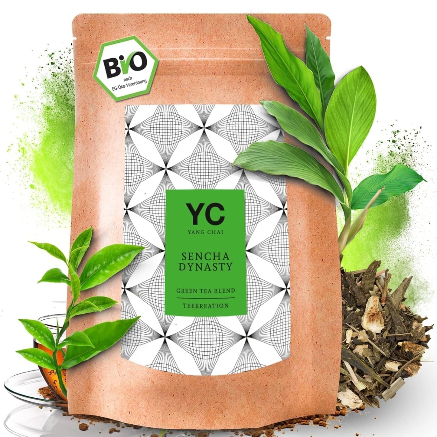 YC Yang Chai Sencha Green Tea BIO 250G - Tè giapponese sfuso al gusto di bergamotto - Tè verde giapponese originale "Dinastia Sencha" da coltivazione biologica controllata
