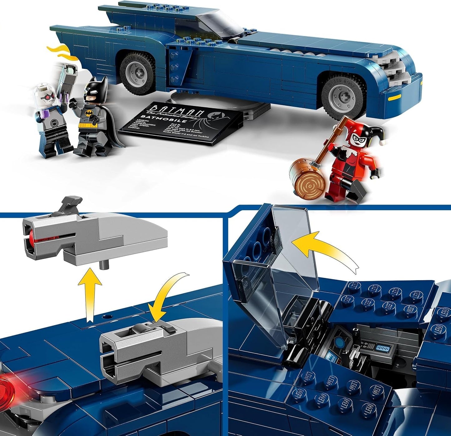 LEGO DC Batman: Batman sulla Batmobile vs. Harley Quinn e Mr Freeze Cartoon Macchinina giocattolo per bambini Regalo per ragazzi e ragazze 8 anni 76274 Set da costruzione Besuche den LEGO-Store