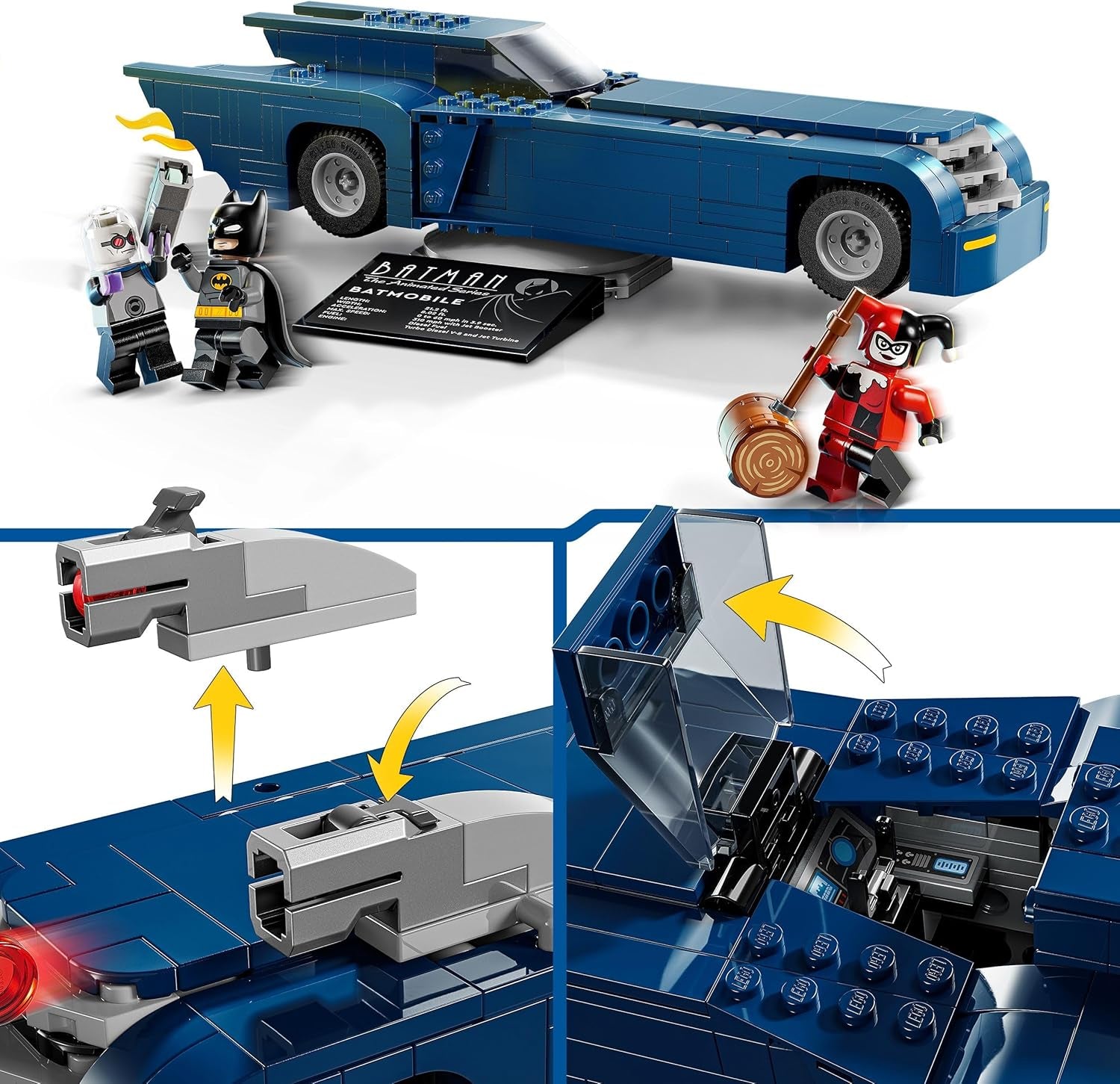 LEGO DC Batman: Batman sulla Batmobile vs. Harley Quinn e Mr Freeze Cartoon Macchinina giocattolo per bambini Regalo per ragazzi e ragazze 8 anni 76274 Set da costruzione Besuche den LEGO-Store
