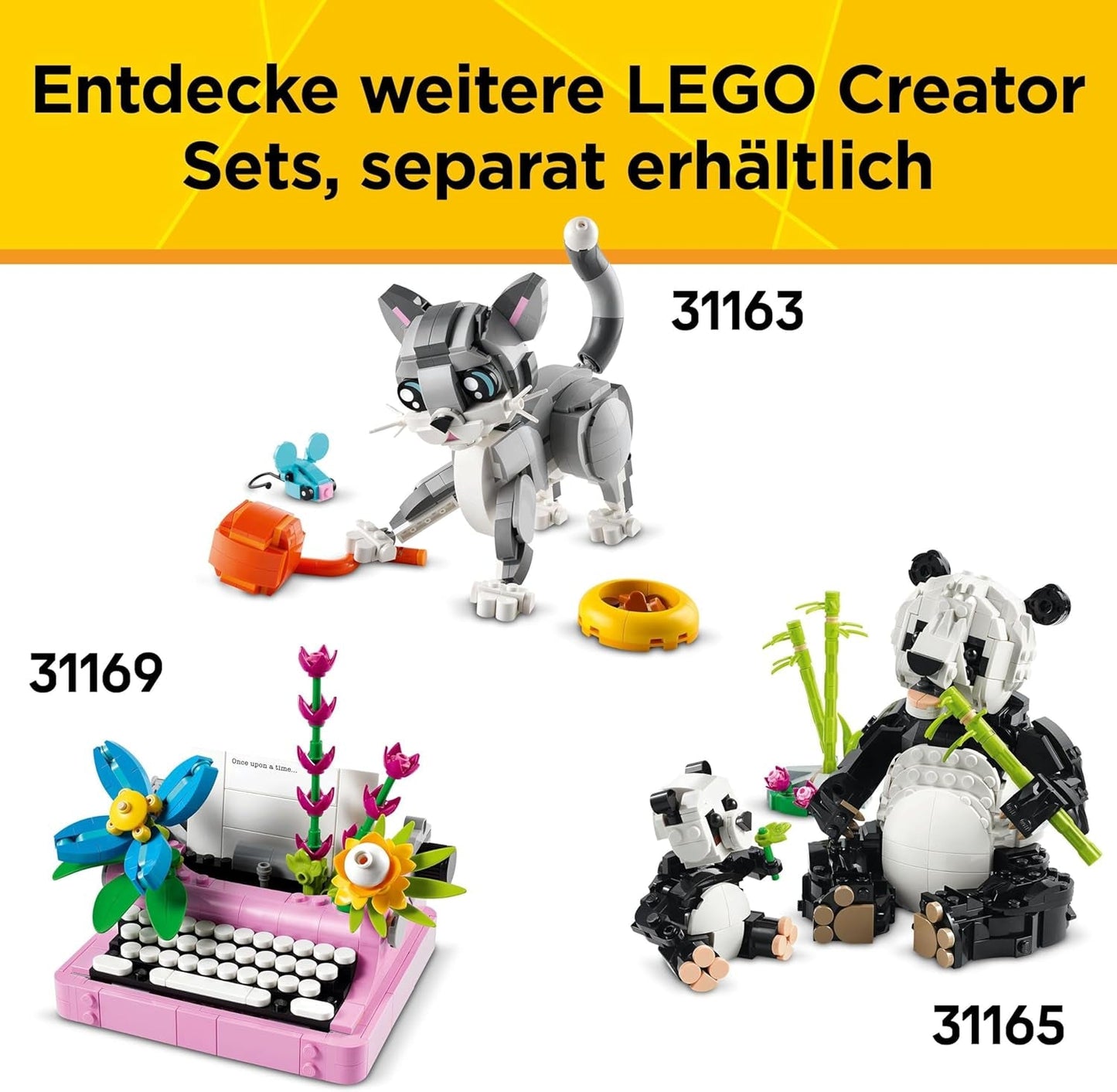 Macchina da scrivere LEGO Creator 3In1 con fiori - giocattolo trasformabile in modello Keytar o in vaso da fiori con quaderno e penna - set di costruzione - regalo per ragazze e ragazzi a partire da 8 anni 31169 Set di costruzione Besuche den LEGO-Store