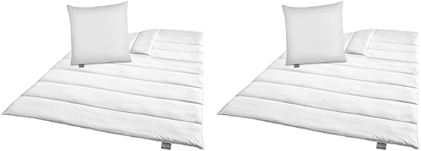 Set biancheria da letto Traumnacht Green - Piumino per tutte le stagioni 135X200 cm + Cuscino 80X80 cm, Resistente con Fodera in Microfibra, Prodotto secondo gli Standard di Qualità Tedeschi (Confezione da 2) Naty Shop Piumini e Trapunte Titolo predefinito