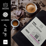 KING'S COFFEE - WHITE EDITION - miscela leggera 100% Arabica da Etiopia, Messico, Perù e Tanzania - torrefazione in piccoli lotti in Italia - caffè espresso in grani interi per macchine portafiltro - 1 kg
