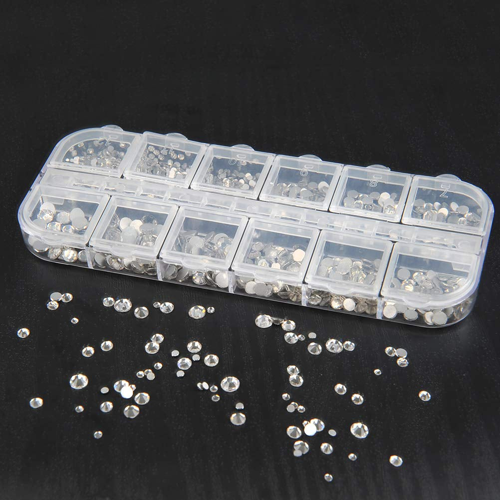 Strass per unghie con strumenti a punti, Decorazione unghie 3D, Set pietre glitter per unghie, Glitter per nail art, Accessori per unghie Design per unghie con pinzette