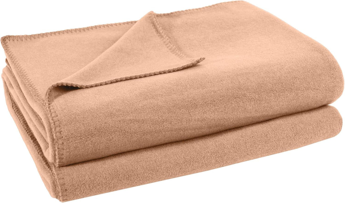 Coperta Zoeppritz colore: Rosso, Realizzata in 65% poliestere, 35% viscosa, Dimensioni: 160X200 Cm, 103291-235-160X200 Zoeppritz Letti e coperte dal 1828 040 Sabbia 110X150 Cm