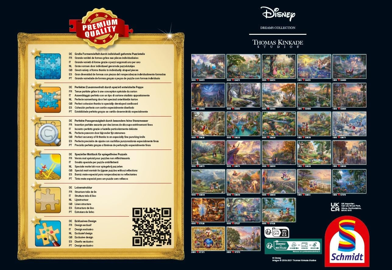 Schmidt Spiele 57397 Thomas Kinkade, Disney, Topolino e Minnie in Messico, puzzle 6000 pezzi Puzzle Naty Shop