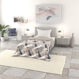 Coperta estiva basic, microfibra, righe jeans, 200X240Cm Trapunte e Piumoni Naty Shop Garzato 200X240Cm
