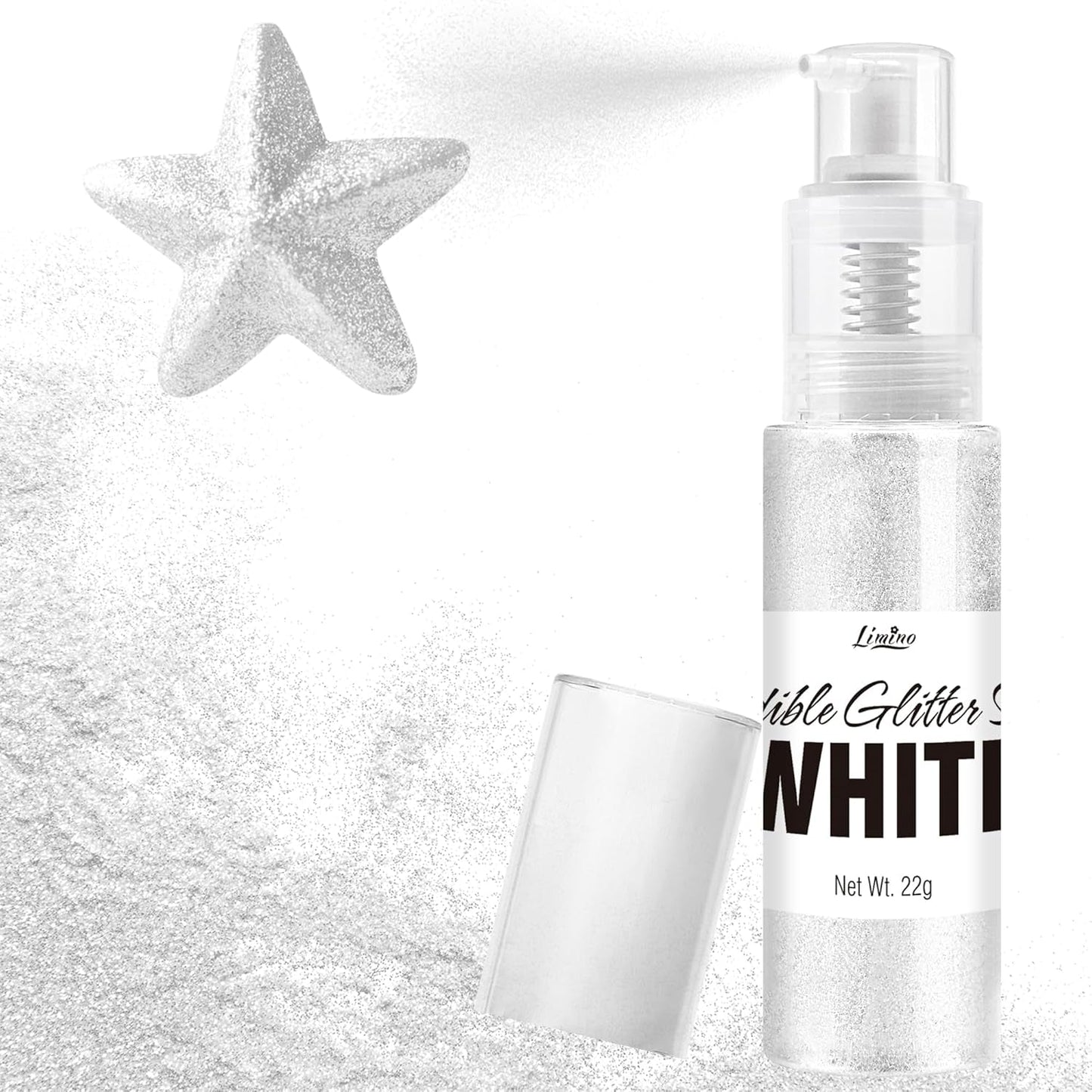 Spray commestibile glitter - Glitter commestibili 22G, polvere glitter commestibile per bevande, decorazioni per torte, macarons - Polvere glitter colorante alimentare, glitter commestibile per cocktail, muffin (Rosa)