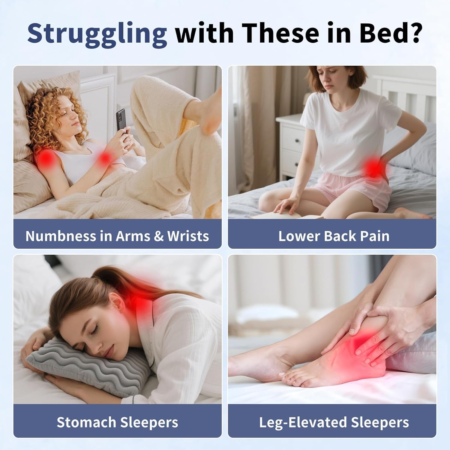 Cuscino da lettura - Cuscino per la schiena, poggiatesta regolabile, cuscino da lettura in memory foam per letto, cuscino ergonomico per collo e gambe, cuscino di supporto lombare
