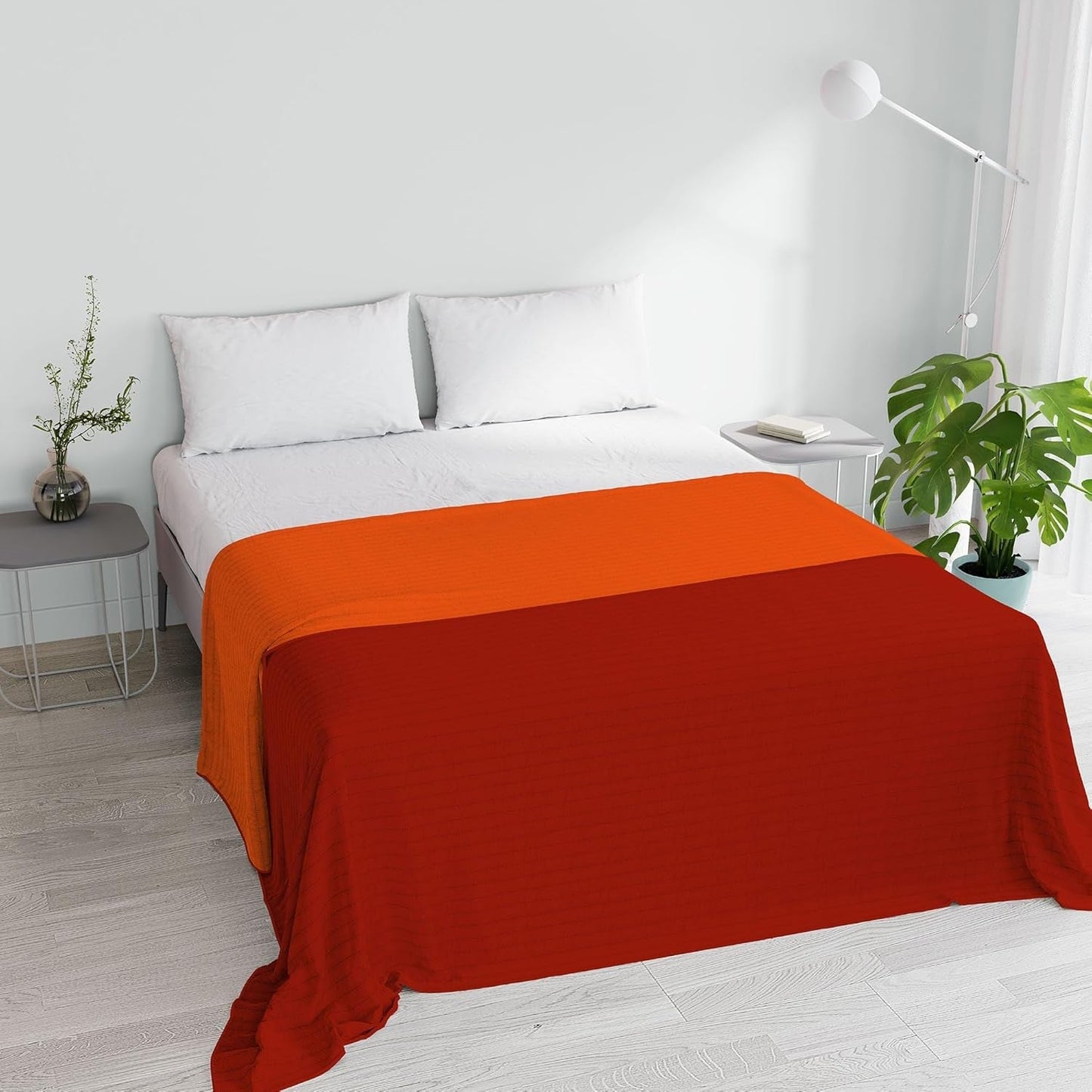 Trapunta Estiva in Microfibra Arancione/Ruggine per Letto Matrimoniale 250X250 Cm Trapunte e Trapunte Naty Shop Matrimoniale Arancione/Ruggine 250X250Cm