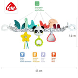 Fehn catena per giostrina Panda Baby Mobile - catena per giostrina con simpatici personaggi - giocattolo flessibile da appendere - giocattolo per passeggino per neonati e bambini da 0+ mesi Baby Toys Naty Shop