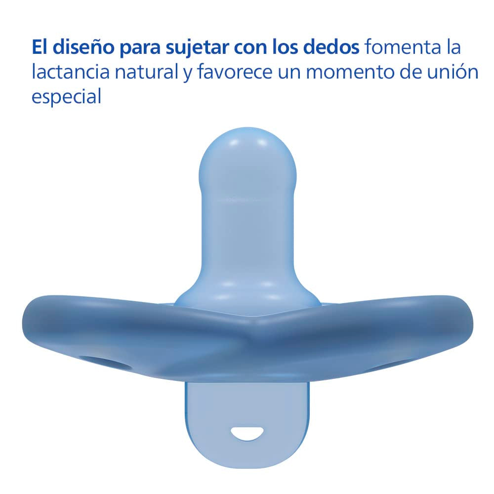 Philips AVENT Soothie - Succhietto senza BPA per bambini da 0 a 6 mesi, blu/azzurro (modello SCF099/21)