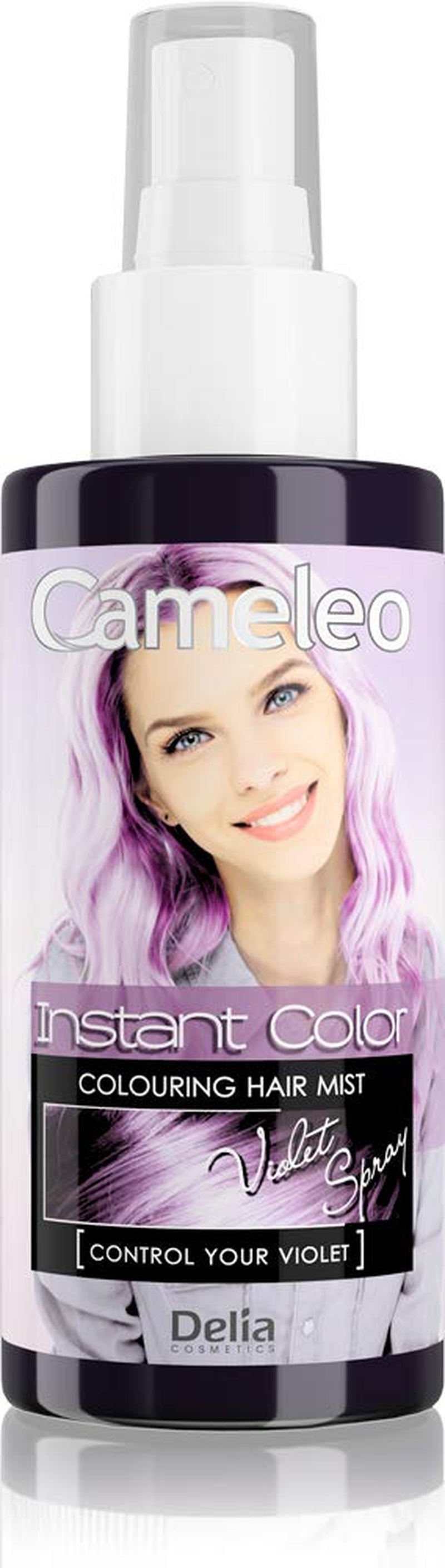 Cameleo - Spray & Go - tinta spray per capelli - viola - per capelli biondi, biondo platino e grigi - basta spruzzare e via - semipermanente - risultato immediato - tinta spray per capelli carnevale - 150 ml Naty Shop Hair Dye Purple Spray 150 Ml (1 confezione)