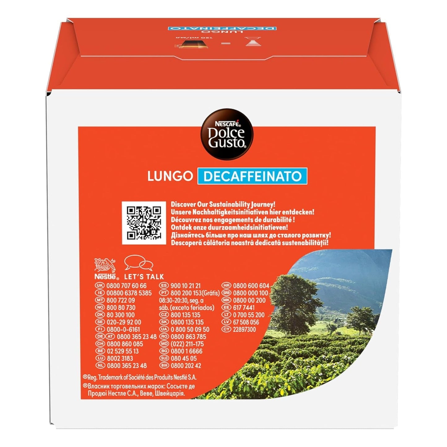 Capsule di caffè NESCAFÉ DOLCE GUSTO Lungo Decaffeinato Confezione da 3 (3 x 16 capsule)