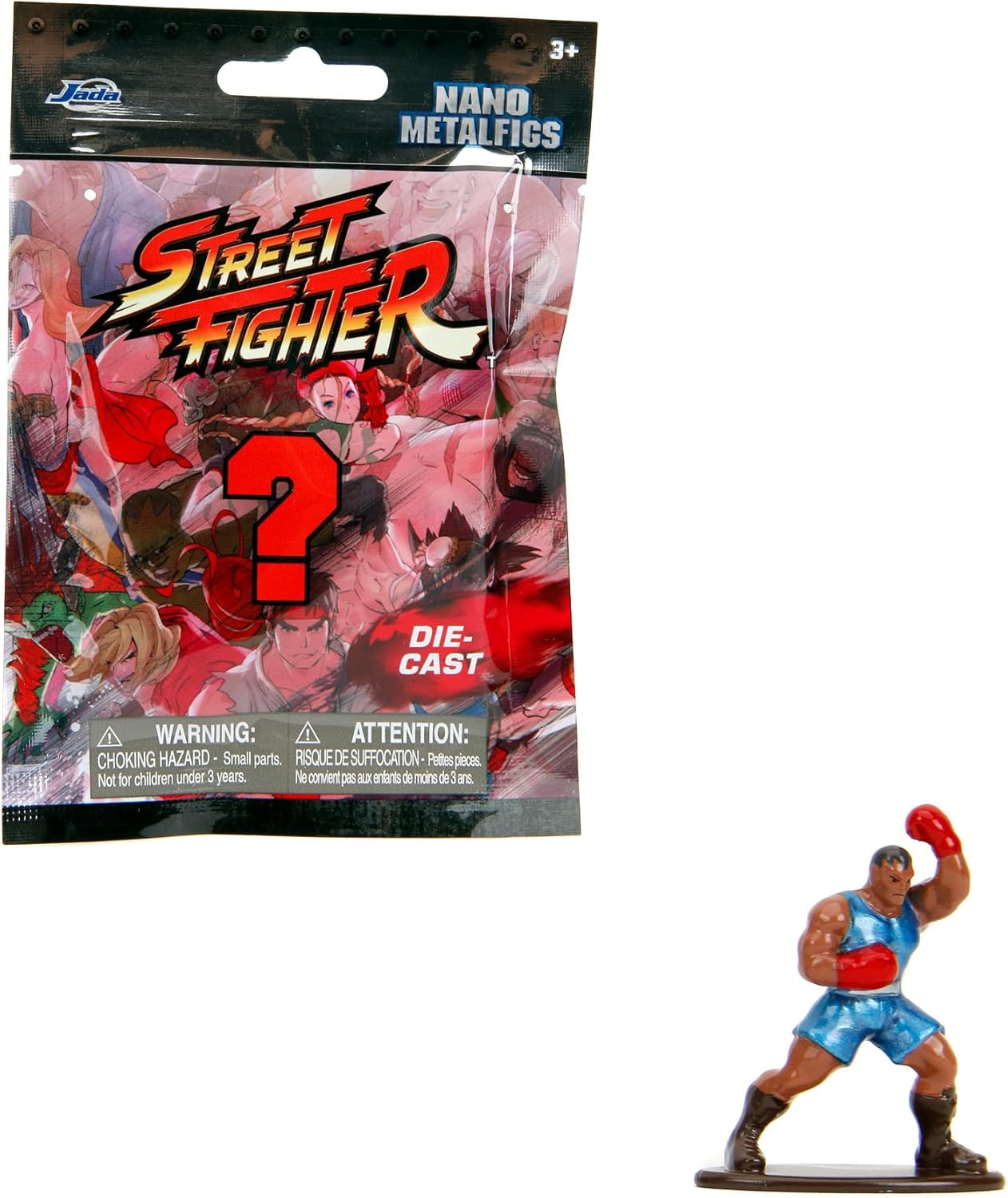 Jada Toys Street Fighter Figure (1X Mystery Figure in Blind Pack) - Figura da collezione Nano dettagliata (4 cm), 1 di 13 figure di Street Fighter in metallo per fan e collezionisti dai 3 anni in su, Wave 1 Action figures Naty Shop Titolo predefinito