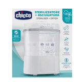 Sterilizzatore Modulare Chicco con Funzione Asciugatura, Sterilizzatore Biberon, Anello Dentizione e Ciuccio con Auto-Stop, Adatto al Microonde, Adatto per sterilizzare fino a 6 biberon da 330ml