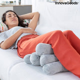 Cuscino tubolare ergonomico multifunzionale Innovagoods® 5 moduli, pieghevole, robusto e durevole, design in velluto, materiale cotone/Pp, ideale per ufficio, casa, telelavoro, auto. Cuscini standard del Naty Shop